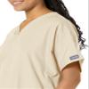 Cherokee Women's V Neck Scrubs Shirt, Khaki, Small view 3