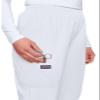 CHEROKEE Women's Workwear Elastic Waist Cargo Scrubs Pant, White, X-Large-Petite view 2