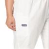 CHEROKEE Women's Workwear Elastic Waist Cargo Scrubs Pant, White, X-Large-Petite view 3