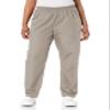 CHEROKEE Women's Workwear Elastic Waist Cargo Scrubs Pant, Khaki, Large-Petite view 1