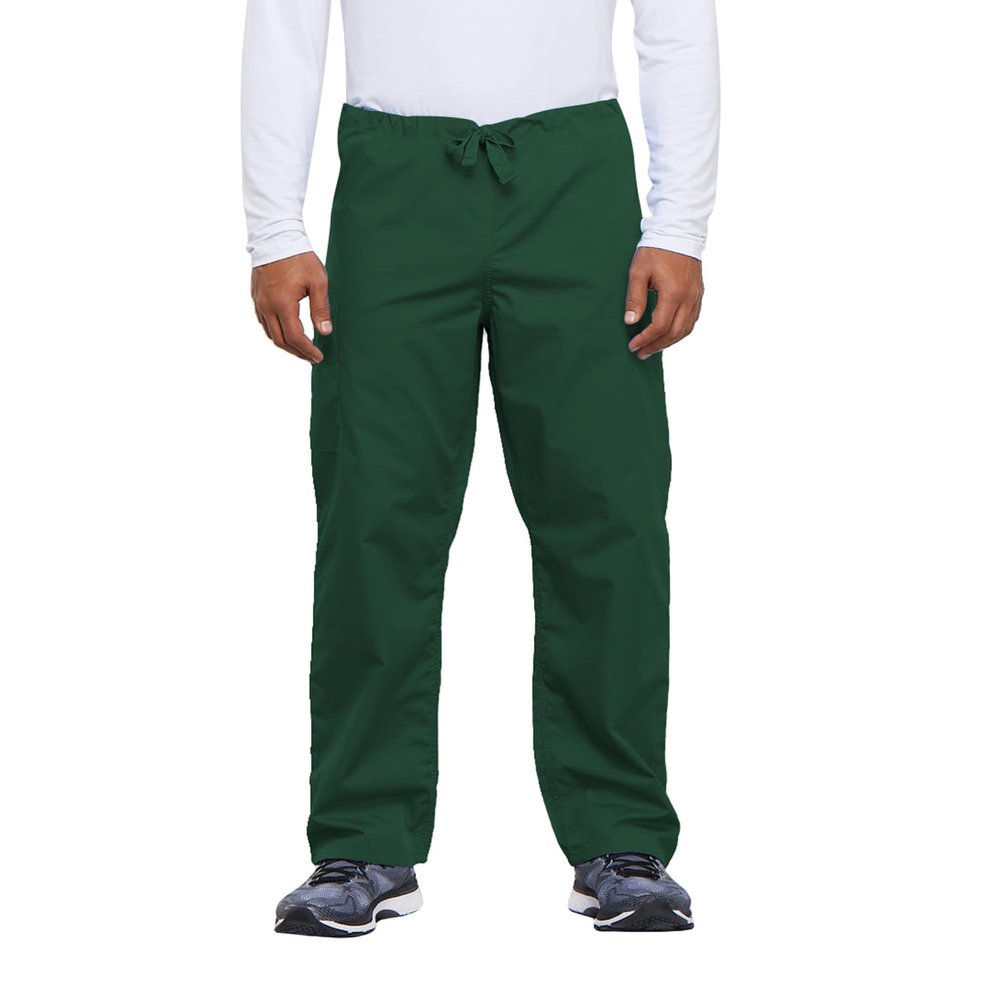 Cherokee Men's Originals Unisex Drawstring Cargo Scrub Pant, Hunter, Large/Tall