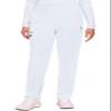 CHEROKEE Women's Workwear Elastic Waist Cargo Scrubs Pant, White, X-Small view 4