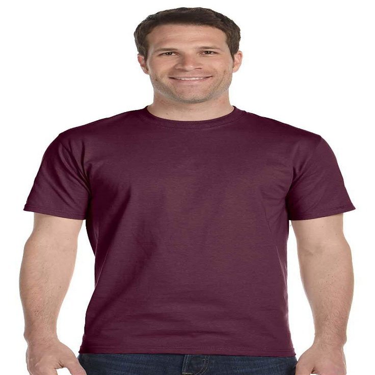 Hanes Heavyweight 100% ComfortSoft Cotton T-Shirt, Maroon, Small