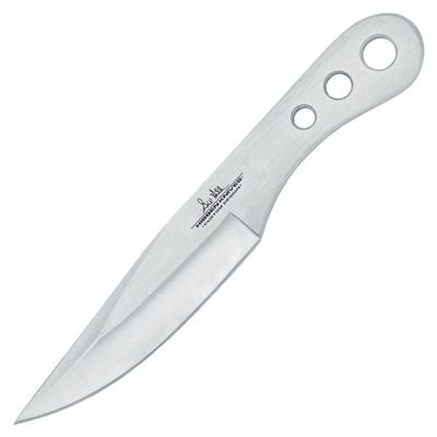 Gil Hibben Professional Throwing Knife Set Three Piece Set, One Piece Stainless Steel Construction, Genuine Leather Sheath Perfect Set for Beginner Knife Throwers - 6 1/8 Overall Each