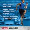 SPRI Xercuff Leg Resistance Band Exercise Cord with Non-Slip Padded Ankle Cuffs, Red, Medium view 2