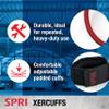 SPRI Xercuff Leg Resistance Band Exercise Cord with Non-Slip Padded Ankle Cuffs, Red, Medium view 4