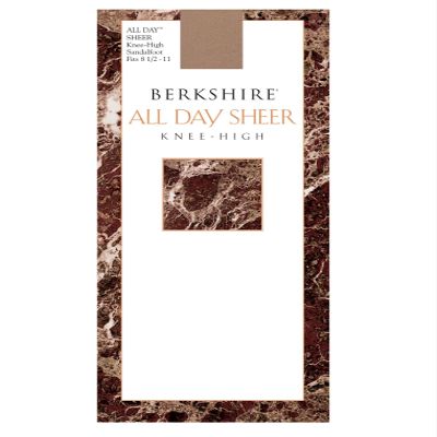 Berkshire Women's All Day Sheer Knee Highs - Sandalfoot Toe, Mink, 8 1/2-11