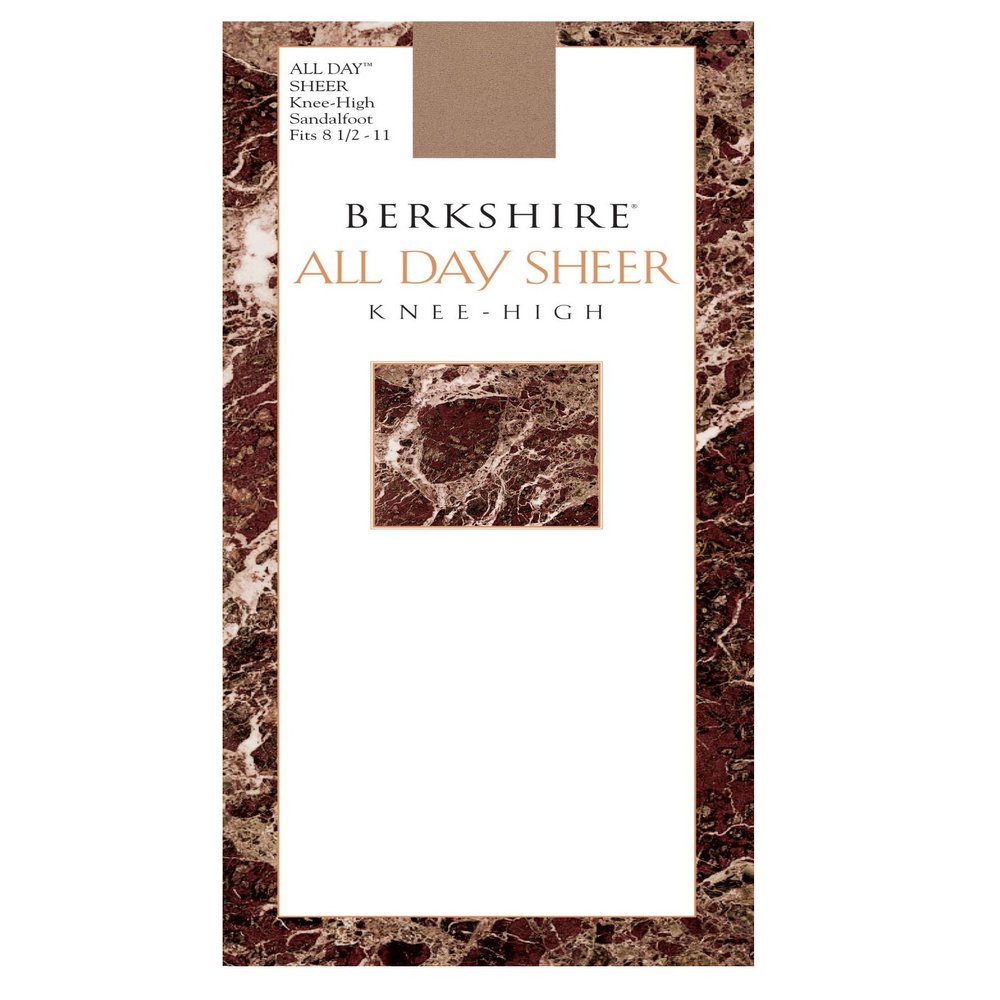 Berkshire Women's All Day Sheer Knee Highs - Sandalfoot Toe, Mink, 8 1/2-11
