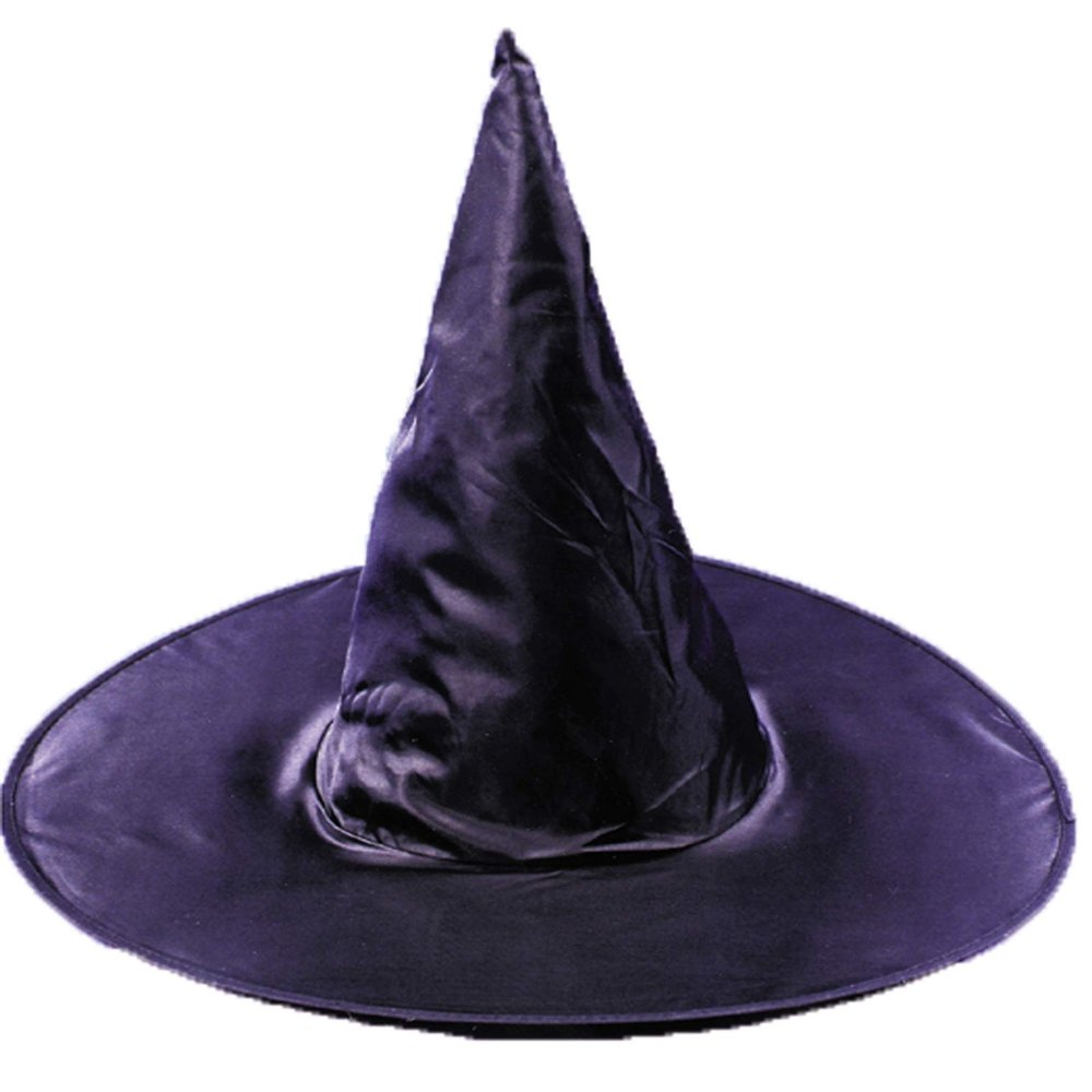 Forum Novelties 21130 Unisex-Adults Hat-Witch Taffeta, Black, Standard