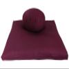 Buckwheat Zafu and Zabuton Meditation Cushion Set (2pc), Burgundy view 1