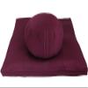 Buckwheat Zafu and Zabuton Meditation Cushion Set (2pc), Burgundy view 2