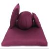 Kapok Zafu, Zabuton and Support Meditation Cushions Set (4pc), Burgundy view 1