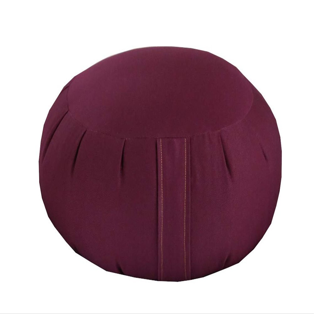 Jumbo Buckwheat Zafu Meditation Cushion, Burgundy