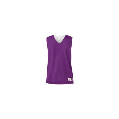 Alleson Athletic Adult Reversible Mesh Tank,Purple/White,Medium