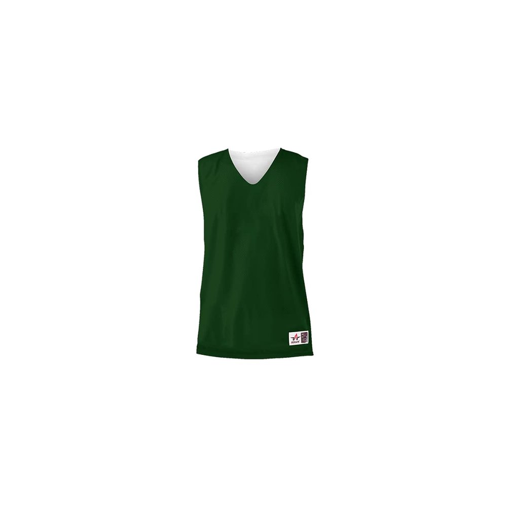 Alleson Athletic Adult Reversible Mesh Tank,Forest/White,Small