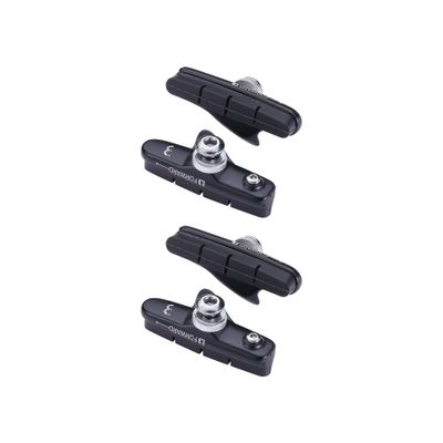 BBB Cycling Rim Brake Pads Cartridge Type Shimano and SRAM Compatible Optimum Gripping Power Minimal Wear RoadStop BBS-02, Black