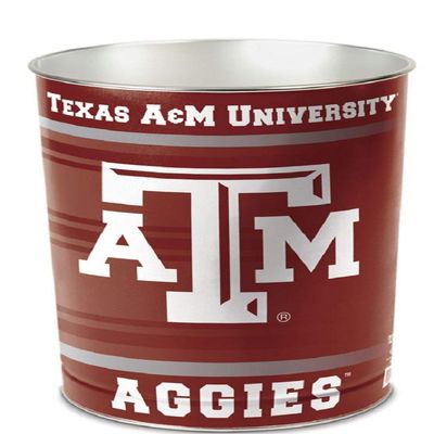 NCAA Texas A&M University Tapered Wastebasket, 15"