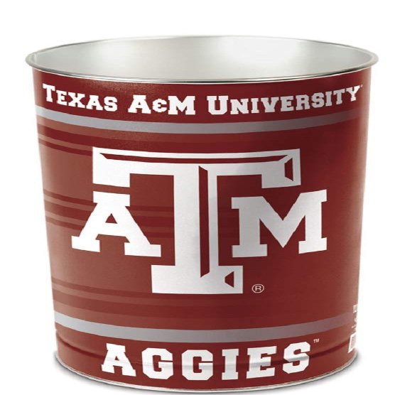 NCAA Texas A&M University Tapered Wastebasket, 15"