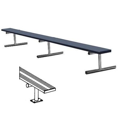 BSN BEPE21CG 21' Surface Mount Bench Without Back, Dark Green
