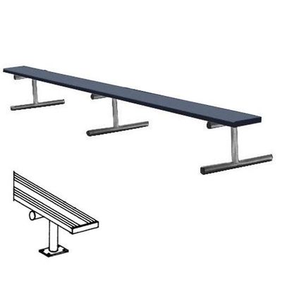 BSN BEPE08CR 75' Surface Mount Bench Without Back, Red