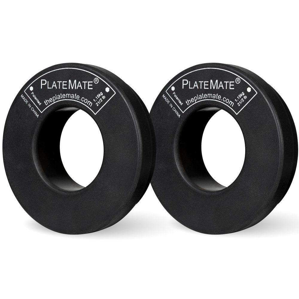 PlateMate Microload Pair 2 1/2 lb. Magnetic Donut Weights (5 lb. Set)