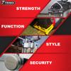 Trimax Max-Dual Force Integrated U-Lock & Cable 6' L X15Mm TCU1572, Card Packaging, Black / Red view 2