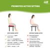 SISSEL SITFIT Plus | Active & Dynamic Sitting | 2-in-1 Function | Adjustable Pressure | Blue, 14.5 in | Strengthens Back Muscles | Includes Pump & Exercise Poster view 3