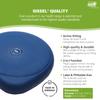SISSEL SITFIT Plus | Active & Dynamic Sitting | 2-in-1 Function | Adjustable Pressure | Blue, 14.5 in | Strengthens Back Muscles | Includes Pump & Exercise Poster view 4