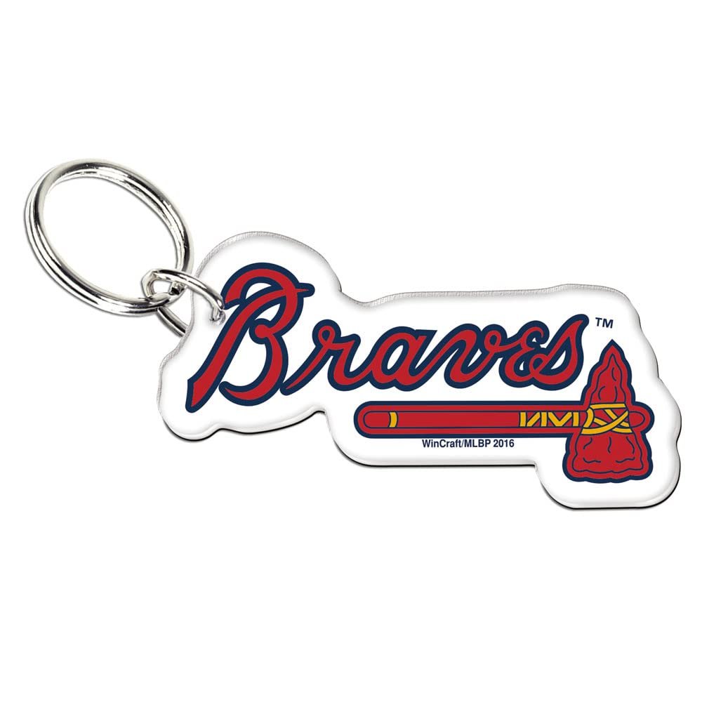 Wincraft ATLANTA BRAVES Team Colors & Logo (4 Inch) Acrylic KEY CHAIN