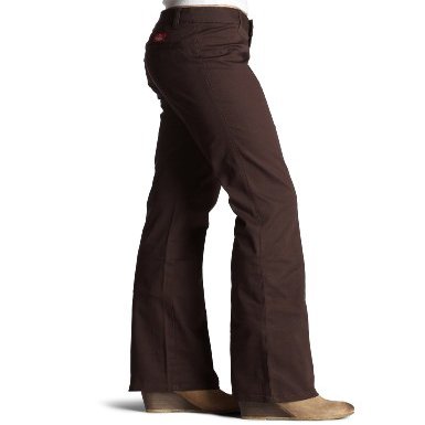 Dickies Juniors Worker Bootcut Pant with 2 Back Pockets, Old Brown, 13