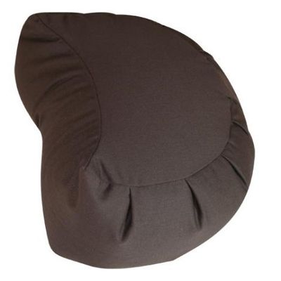 Buckwheat Crescent Zafu Meditation Cushion, Brown