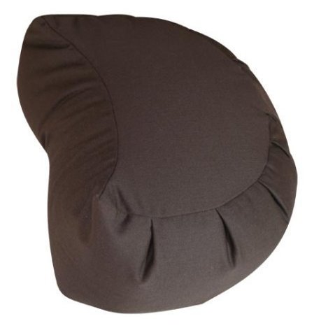 Buckwheat Crescent Zafu Meditation Cushion, Brown