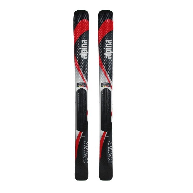 Alpina Control NIS Nordic Cross-Country Skis with Rottefella NNN NIS Easy-Attachment Binding Plate (Silver/Red - 192cm)