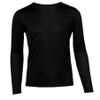 Hot Chillys Youth Pepper Skins Crewneck Moisture-Wicking Soft Midweight Thermal Long Sleeve Base Layer Top, Black, Medium view 1