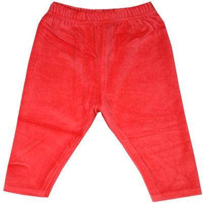 Zutano Red Velour Leggings Unisex 0-6 Months