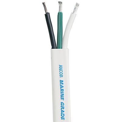 Ancor 18346203 White Triplex Cable - 8/3 Awg - Flat - 50