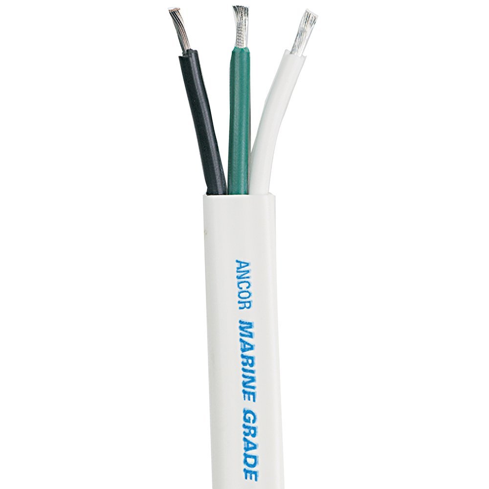 Ancor 18346203 White Triplex Cable - 8/3 Awg - Flat - 50
