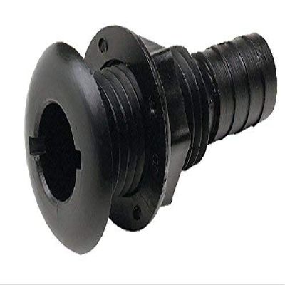 SEACHOICE Thru-Hull Connectors with Broad Flange (O.D. Flange: 2-1/4 (5.72cm) Hose Size: 1-1/8"/1-1/4" (2.86cm/3.18cm) Color: Black Maxhull: 1-1/4" (3.18cm)) Products