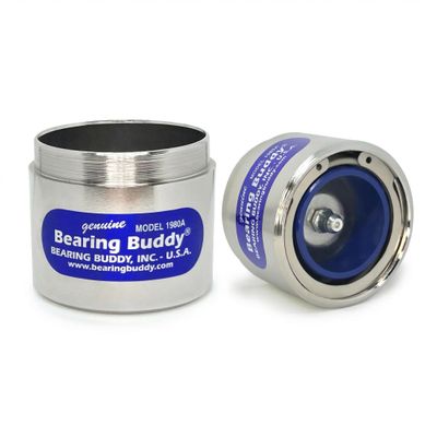 Bearing Buddy 1980A - USA-Made Chrome Plated Bearing Protector with the Blue Grease Indicator - Wheel Bearing Protectors for Boats, Utility Trailers & More - Only Fits Hubs w/ 1.980 Inside Diameter
