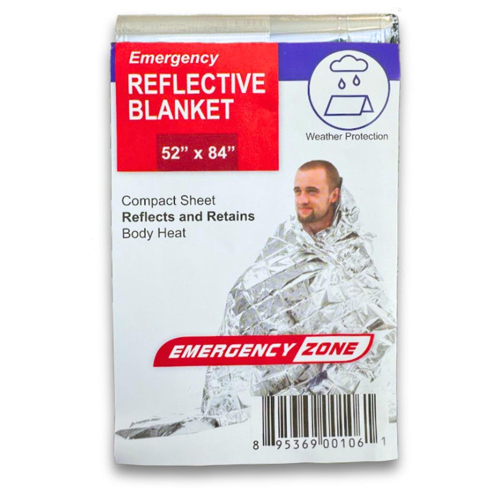 [1 Pack] Thermal Reflective Emergency Blanket 52x84 | Emergency Mylar Blankets | Survival Blanket for Survival Supplies | Camping, Hiking, or Emergencies