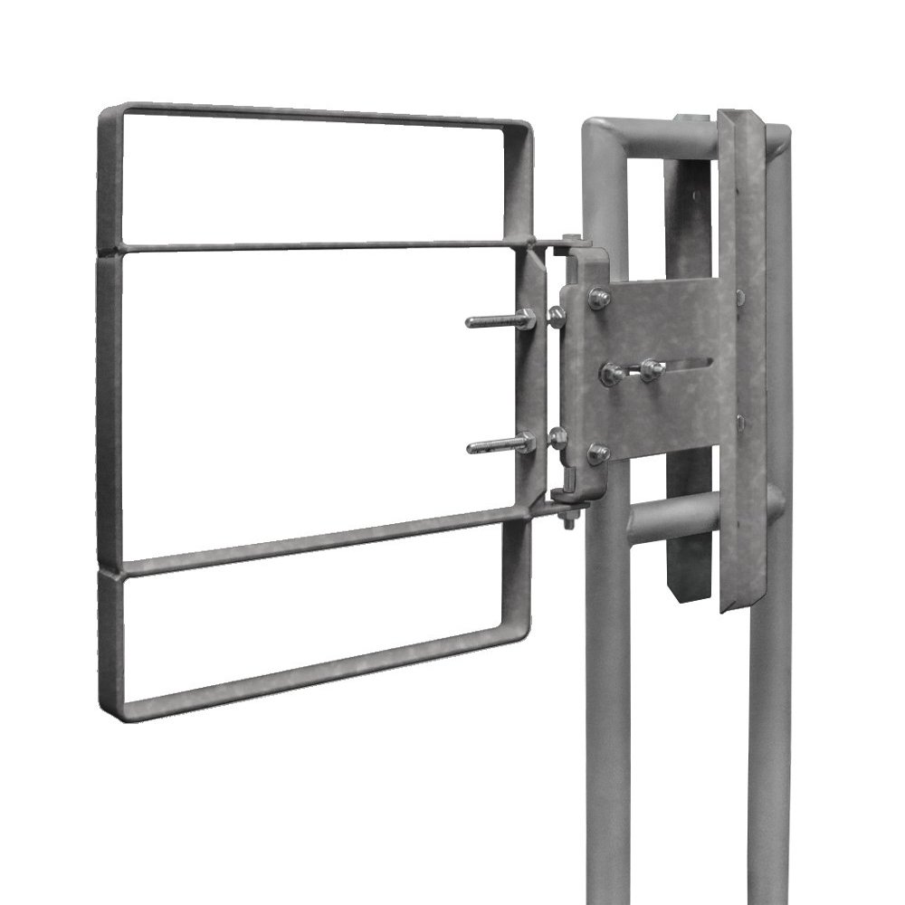 Fabenco XL71-16 XL-Series Extended Coverage Self-Closing Safety Gatel, 17 to 18.5-Inch x 22-Inch, Galvanized A36 Carbon Steel