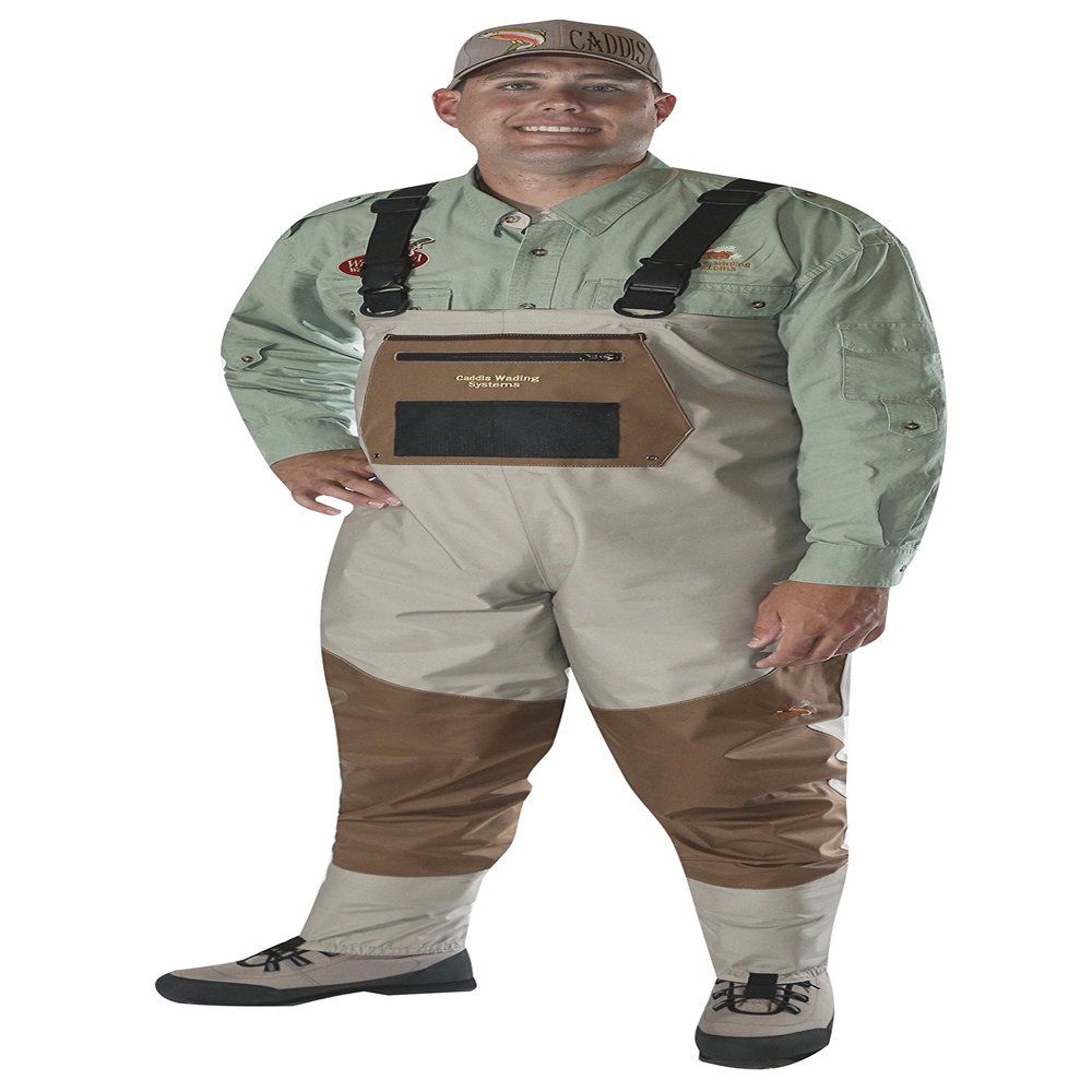 CADDIS Men's Attractive 2-Tone Tauped Deluxe Breathable Stocking Foot Wader, Medium Long(DOES NOT INCLUDE BOOTS)
