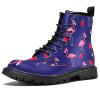 MAPOLO Boots for Women Flamingo Slice Watermelon On Blue Background Print Women's High Top Boots Outdoor Sneakers Custom Shoes Slip Resistant Warm Snow Boot view 1
