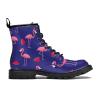 MAPOLO Boots for Women Flamingo Slice Watermelon On Blue Background Print Women's High Top Boots Outdoor Sneakers Custom Shoes Slip Resistant Warm Snow Boot view 3