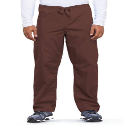 Cherokee Men's Originals Unisex Drawstring Cargo Scrub Pant, Chocolate, X-Large