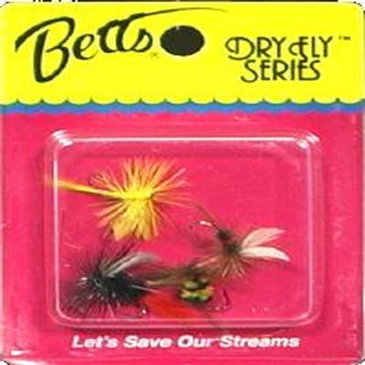 Betts 1010-12 Dry Fly Series, Size 12, Assorted Finishes,Yellow