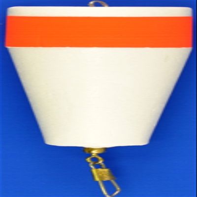 Comal Weighted Reddi Float White/Red 4 Inch - 25WR4