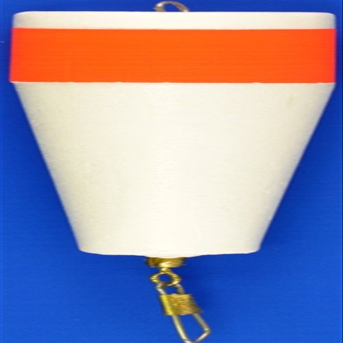 Comal Weighted Reddi Float White/Red 4 Inch - 25WR4