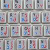 ARABIC HEBREW ENGLISH NON-TRANSPARENT KEYBOARD STICKER ON GREY BACKGROUND view 4