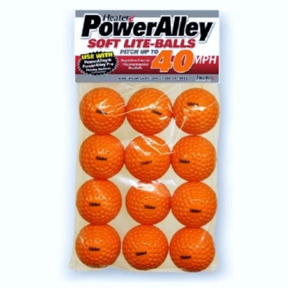 Heater Sports Slider 40 MPH Orange Soft Foam Balls - 1 Dozen, Lightweight, Accurate, and Long-Lasting, | Ideal for Batting and Fielding Practice for All Ages - SLB10